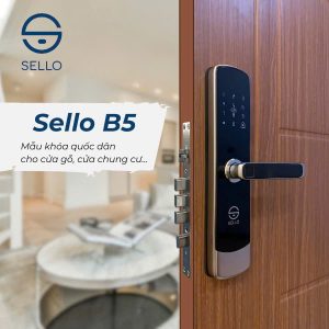 SELLO B5 APP Khóa Cửa Vân Tay Cho Cửa Gỗ | APP TTLock, lắp chung cư