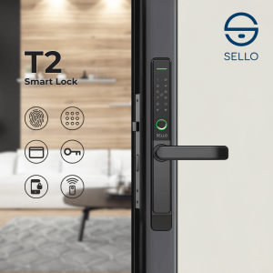 SELLO T2 Khóa Cửa Vân Tay Cho Cửa Nhôm Xingfa | Chống Nước IP67 | App TTLock