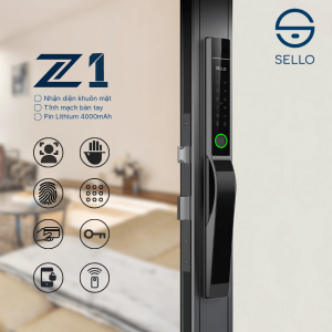 SELLO Z1 Khóa cửa nhận diện khuôn mặt cho cửa nhôm xingfa